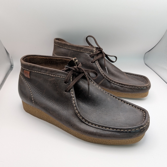 Clarks Other - Clarks Collection Wallabee Chukka Boots Men’s 9.5 Leather Lace Up Crepe Sole